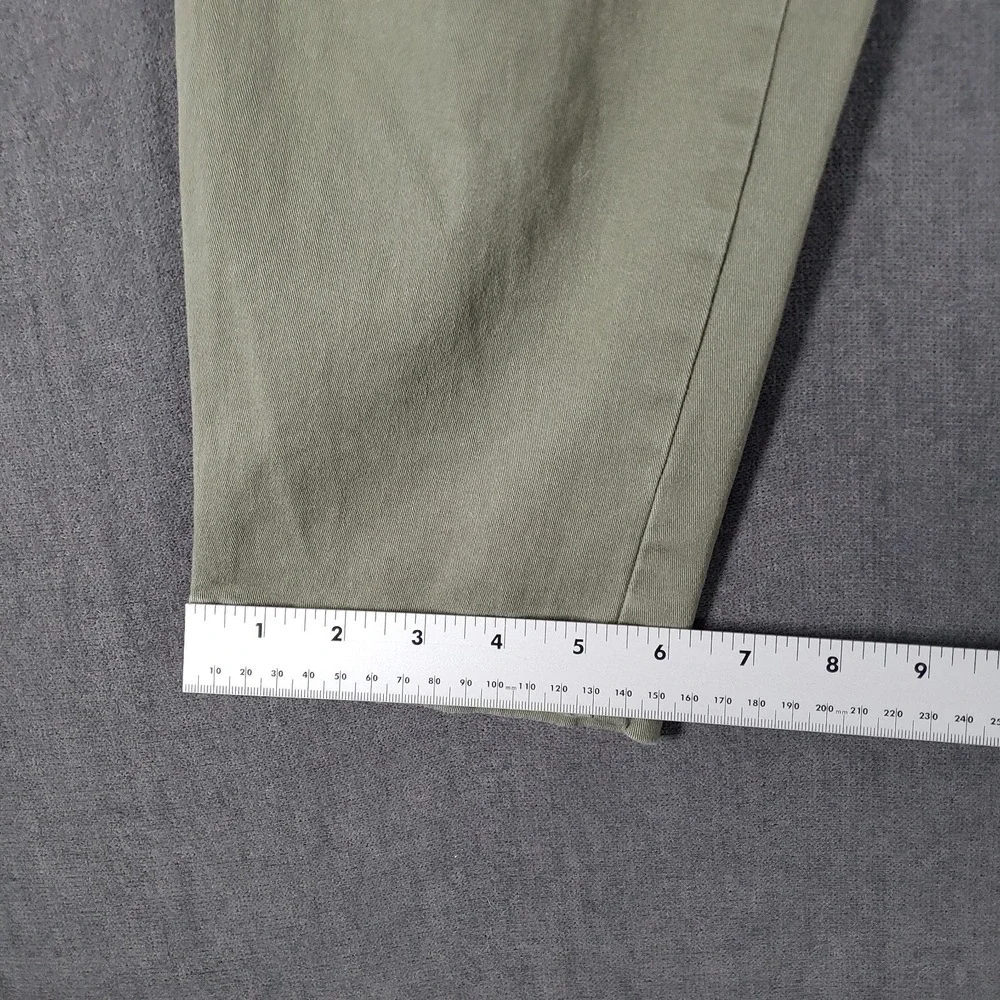 A New Day Pants Womens Size 2 Mint Green Cotton‎ Blend Wide Leg Cropped Relaxed